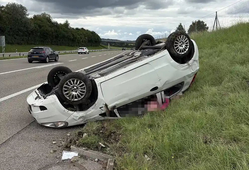 Wängi TG – Selbstunfall auf der Autobahn