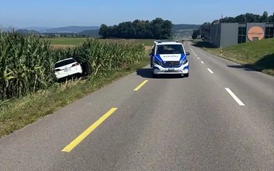 Dürrenäsch AG – Frontalkollision auf Gegenfahrbahn