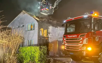 Liesberg BL – Brandausbruch an Einfamilienhaus erfordert Feuerwehreinsatz